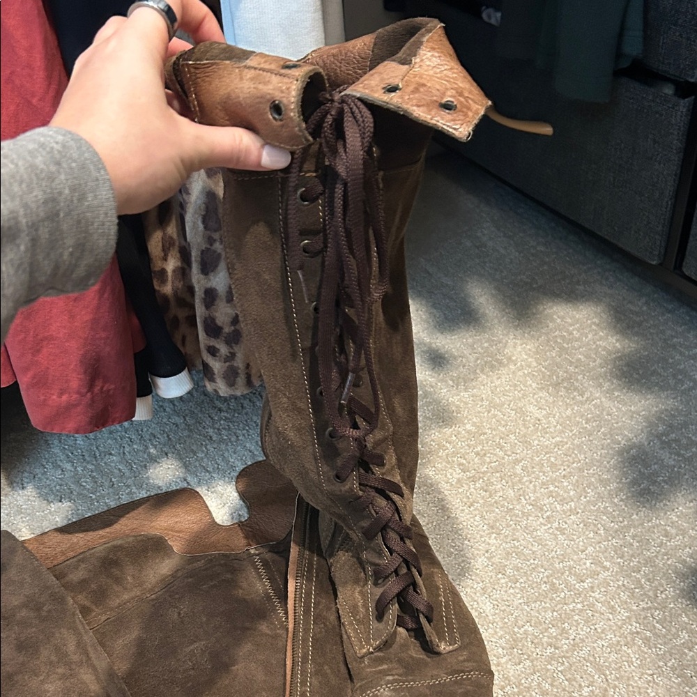 ZIGI Girl Dark Brown Lace-Up Boots - Picture 3 of 3